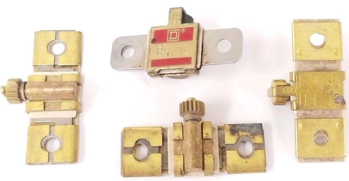 Used LOT OF 4 SQUARE D HEATER ELEMENTS B.14, B3.30, B9.10