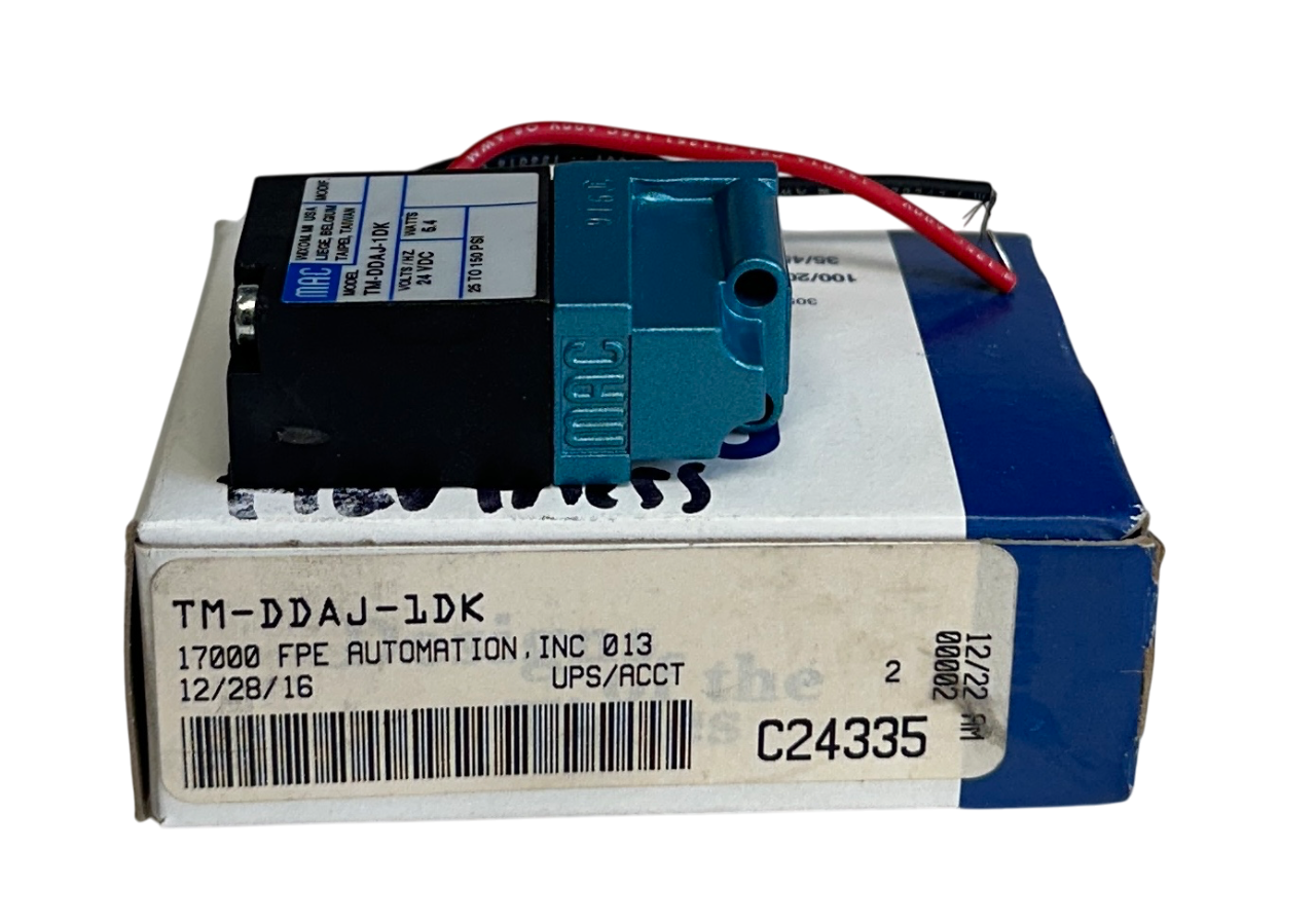 Used MAC VALVES TM-DDAJ-1DK / TMDDAJ1DK SOLENOID VALVE 24VDC 5.4W NSMP