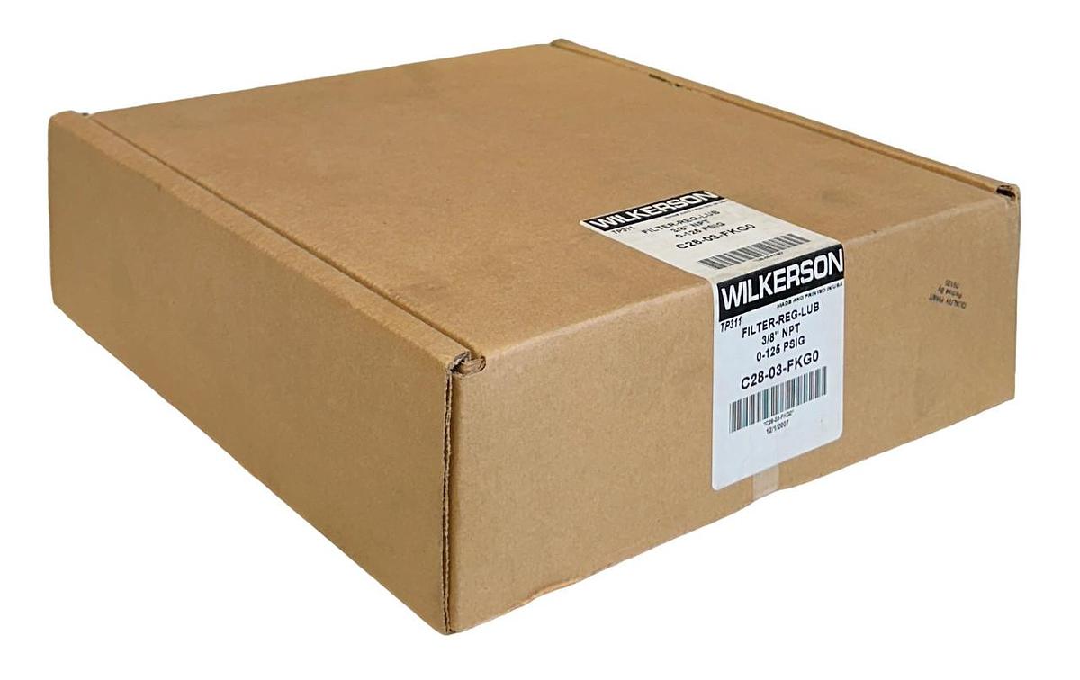Used SEALED WILKERSON C28-03-FKG0 / C2803FKG0 FILTER-REG-LUB ASSY 3/8'' TP311 NSFP