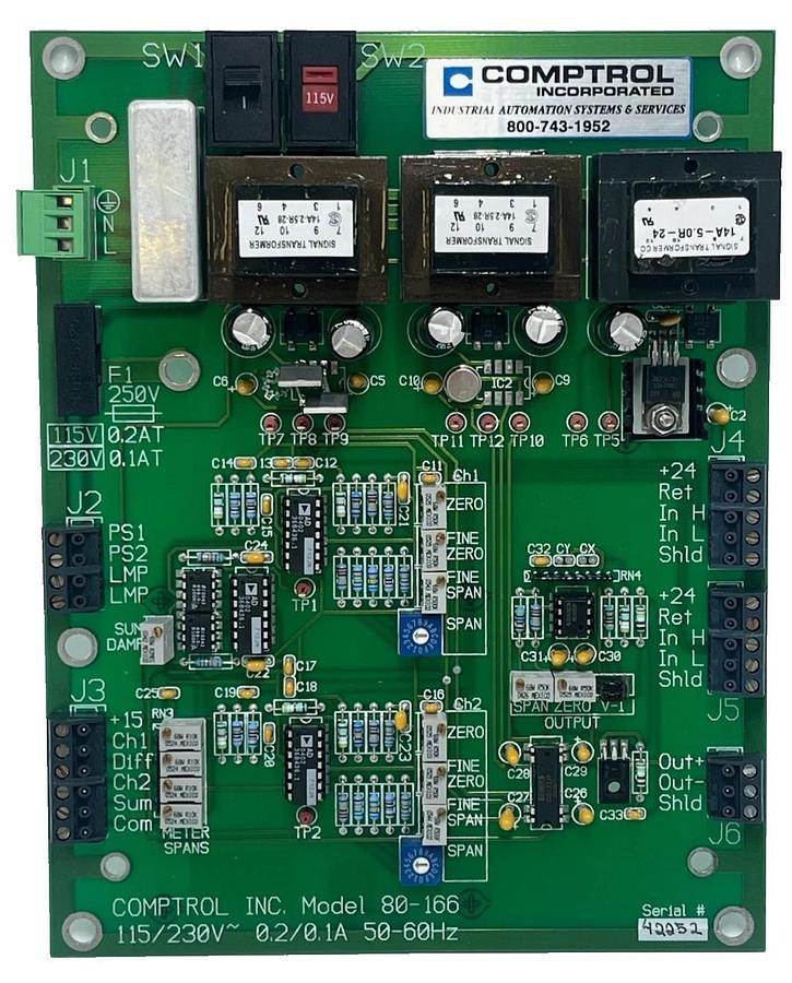 Comptrol 80-166 Tension Indicator Main Board Pcb for CTI-1000 Tension Indicator