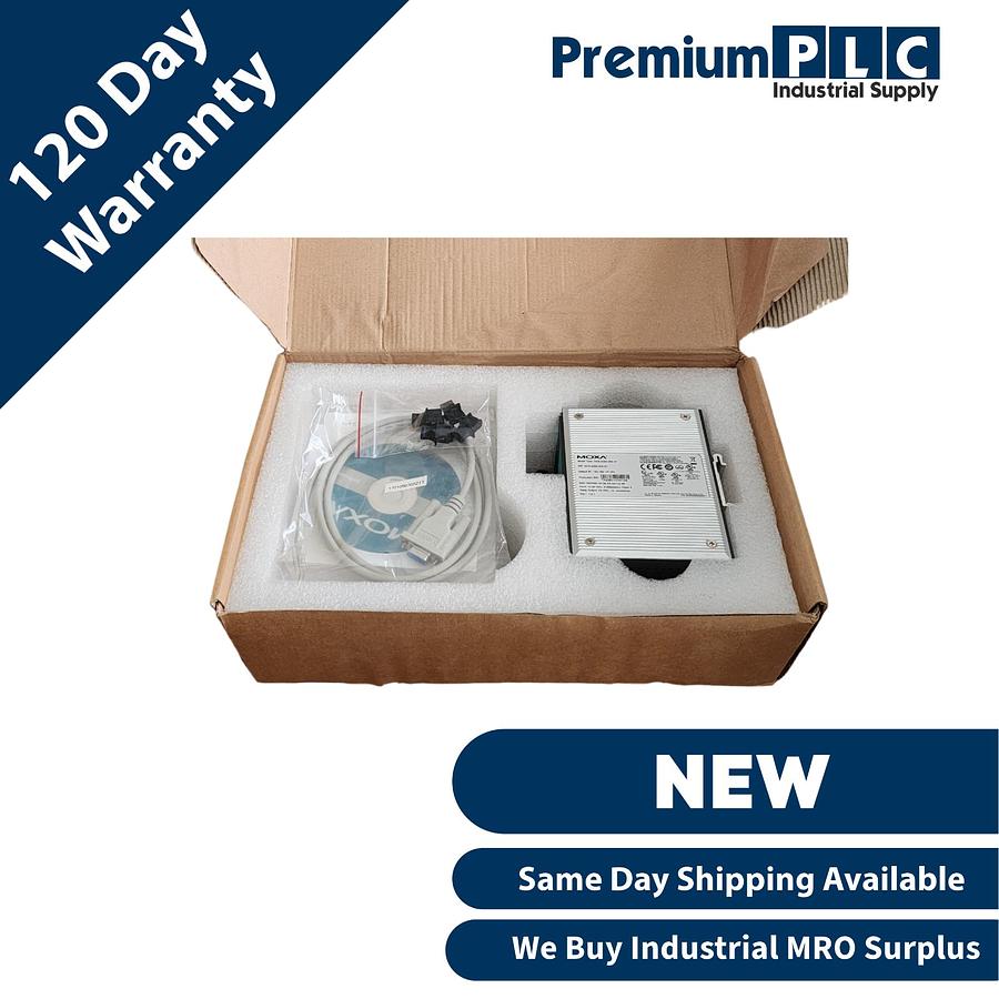 Used NEW MOXA EDS-508A-MM-ST 8 PORT ETHERNET SWITCH W/6-10/100BTX 2-MM ST FIBER PORTS