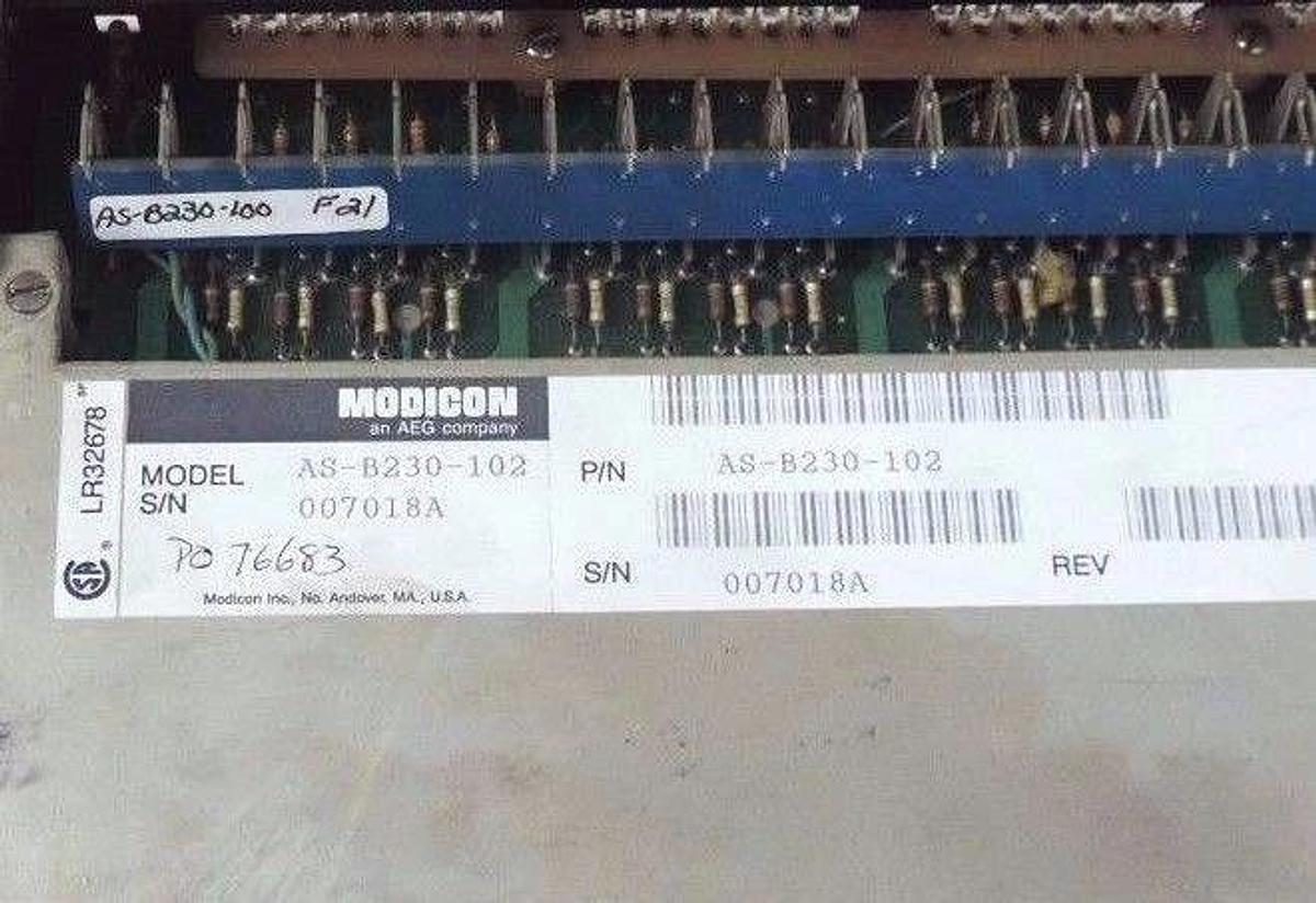 Refurbished REPAIRED AEG MODICON AS-B230-102 OUTPUT MODULE 115VAC ASB230102