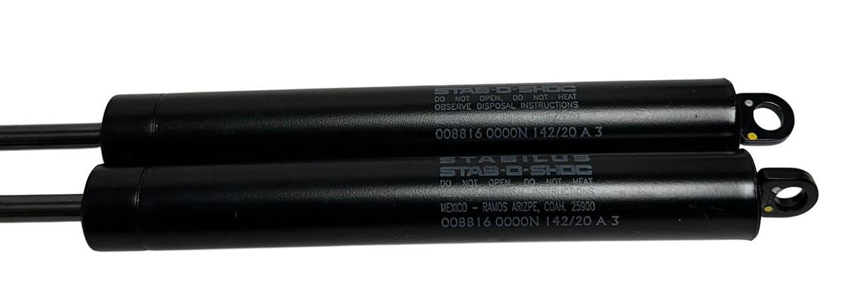 Used 2 STABILUS 008816 0000N 142/20 A 3 STAB-O-SHOC SHOCK ABSORBERS BLACK NSNP