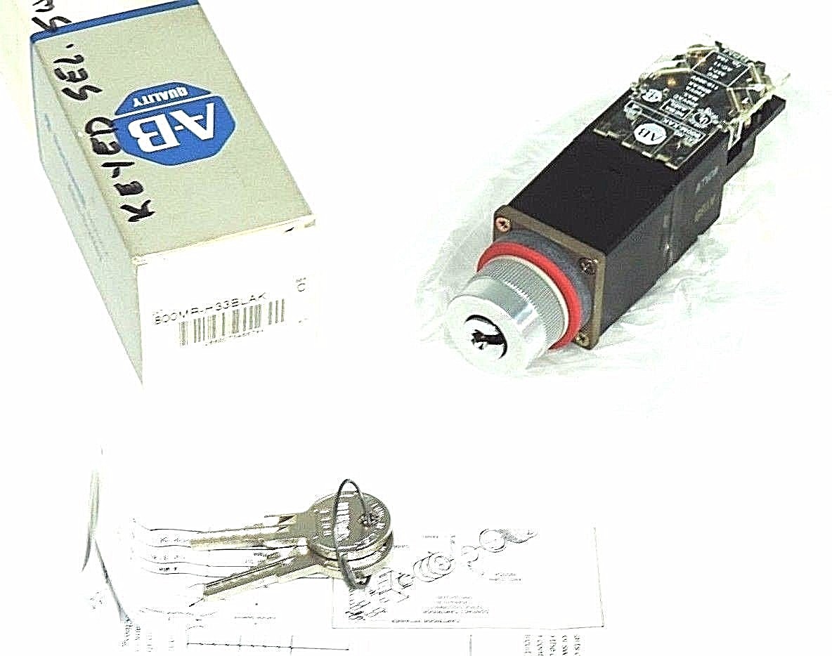 NIB ALLEN BRADLEY 800MR-H33BLAK 2-POSITION SELECTOR SWITCH UNIT 800M-XAK