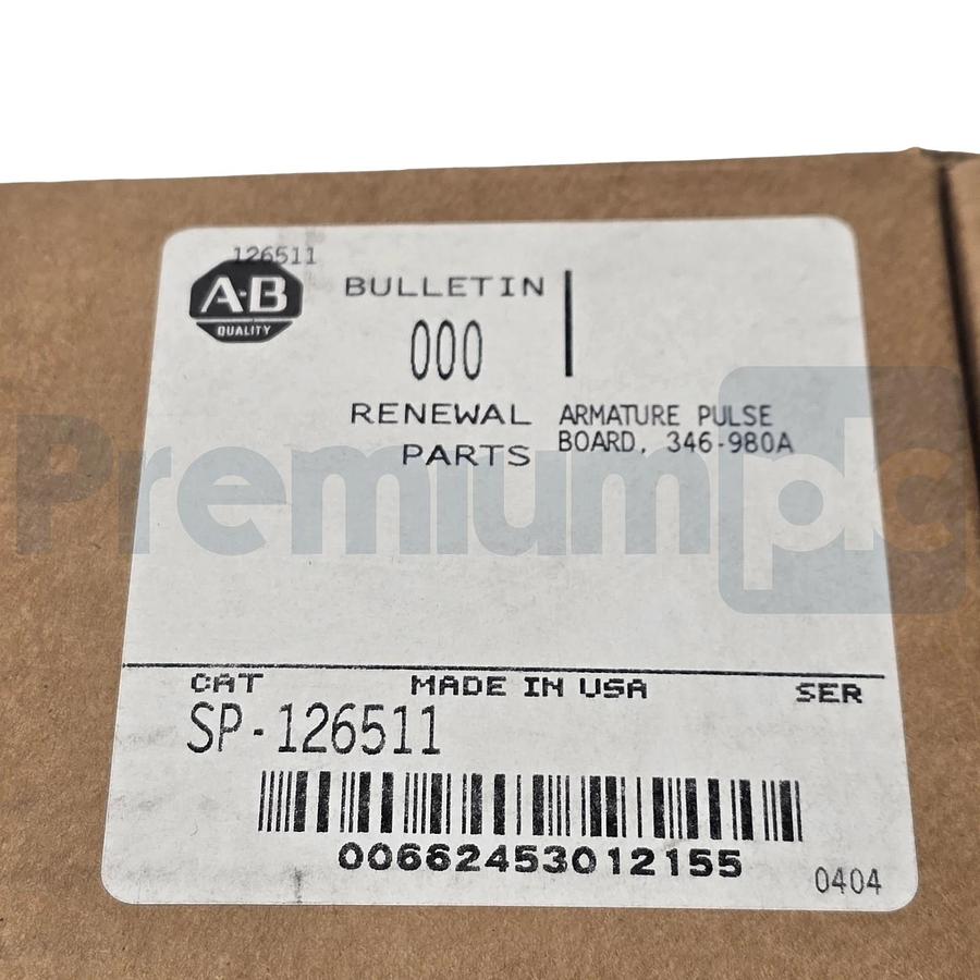 Used Allen-Bradley SP-126511 | 126511 Armature Pulse Board 1395 Drive 346-980A NSFS