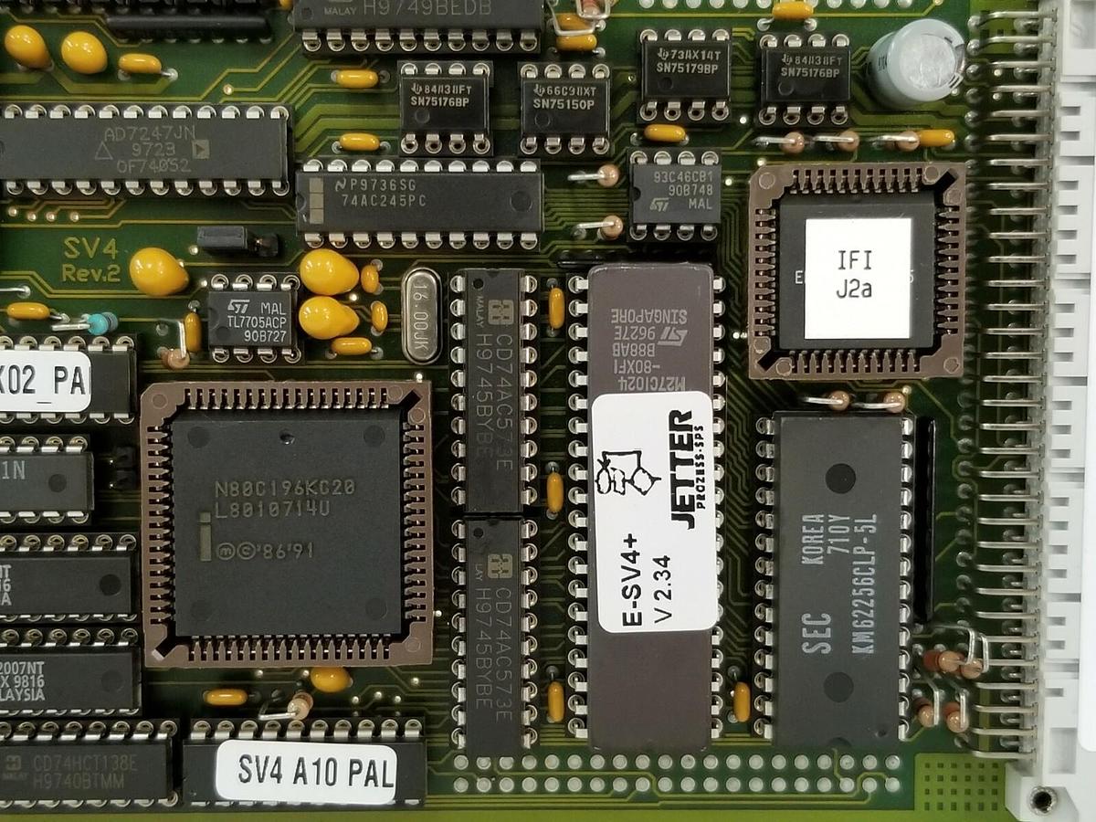 Used JETTER SV4-10A2 REV. 2 CONTROL CARD E-SV4+ V2.34 SV4-K02 SV4-A10 SV4 SV4-2