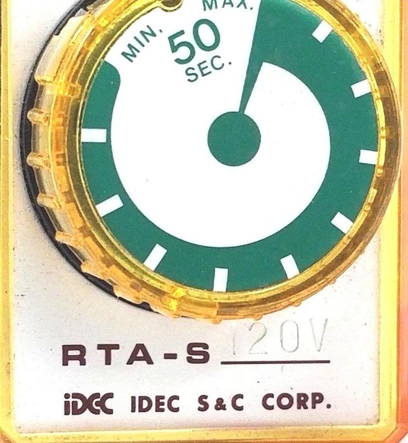 Used IDEC IZUMI RTA-SP2F PNEUMATIC TIMER RTASP2F, 120V, 50/60HZ (IN BOX)