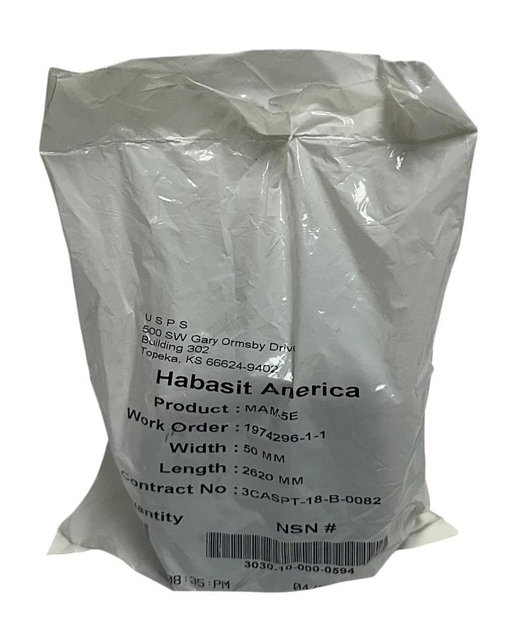 Used 3 HABASIT AMERICA MAM-5E / MAM5E CONVEYOR BELTS W: 50mm L: 2,620mm OEM NSFS