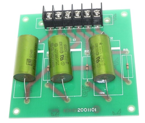 Used NEW W/C 2001101 CIRCUIT BOARD W/ 3 EAO F1773-522-200 CAPACITORS