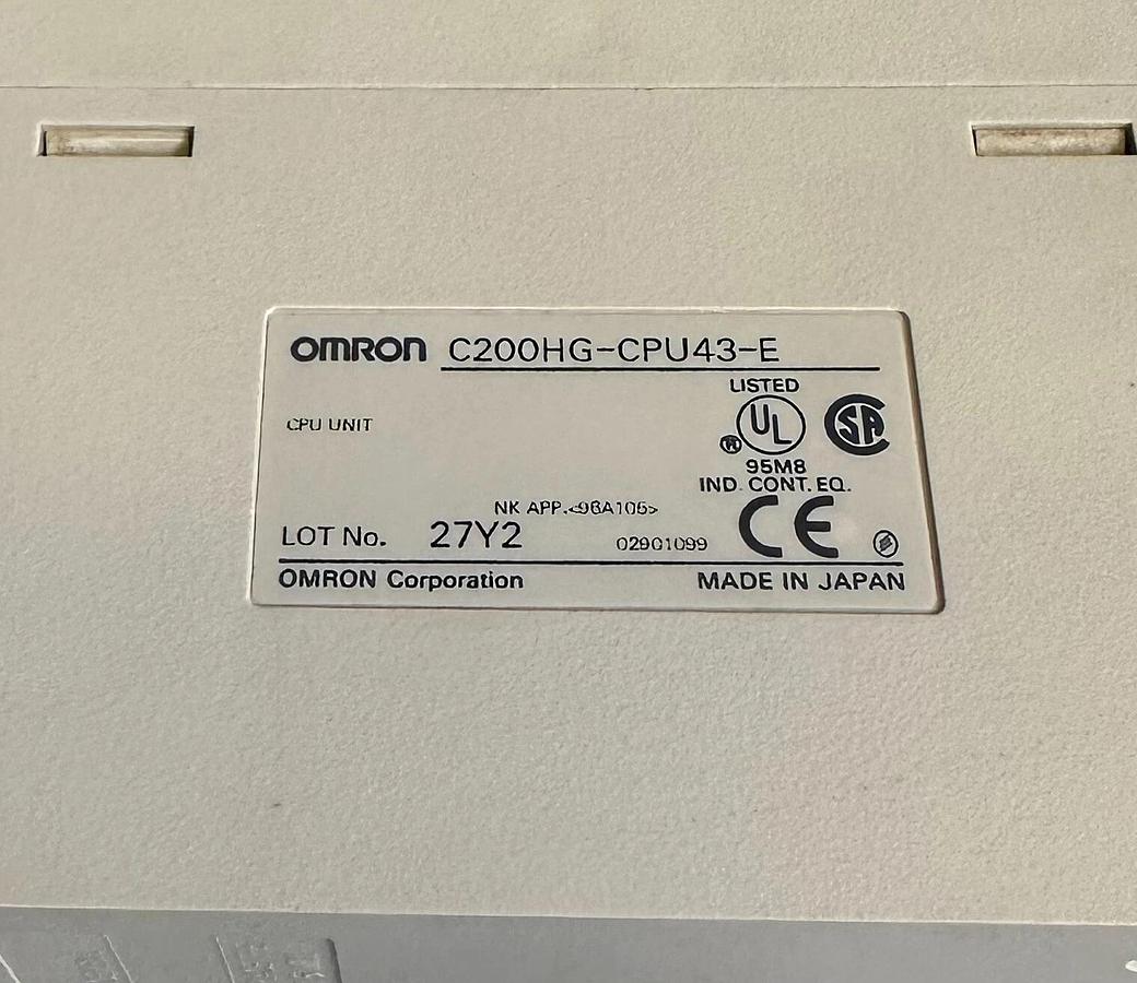 Used OMRON C200HG-CPU43-E / C200HGCPU43E SYSMAC C200HG CPU43 PROGRAMMABLE CONTROLLER
