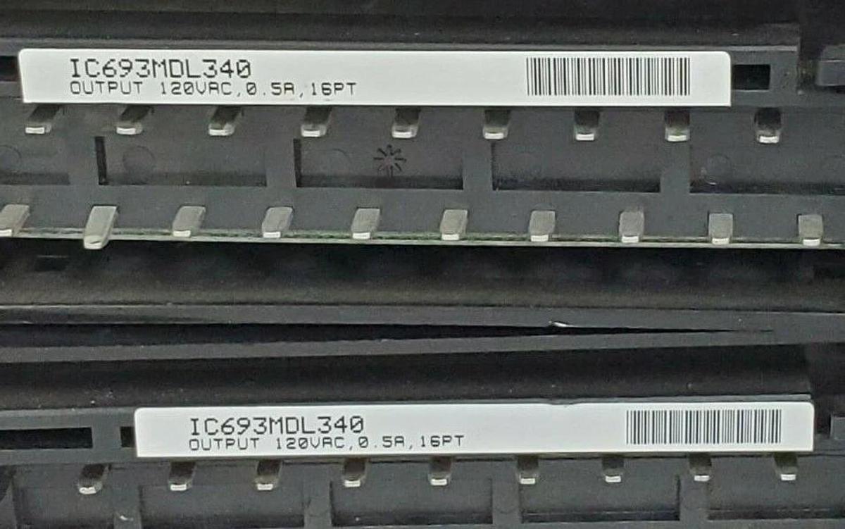 Used LOT OF 2 GE FANUC IC693MDL340E OUTPUT MODULES 120VAC .5A 16PT