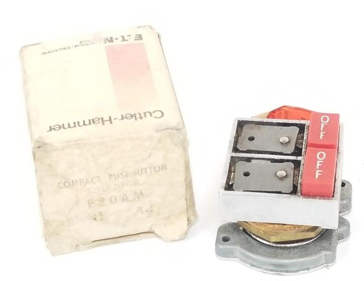 Used NIB EATON CUTLER-HAMMER E30AM COMPACT PUSHBUTTON OPERATOR SER. A4
