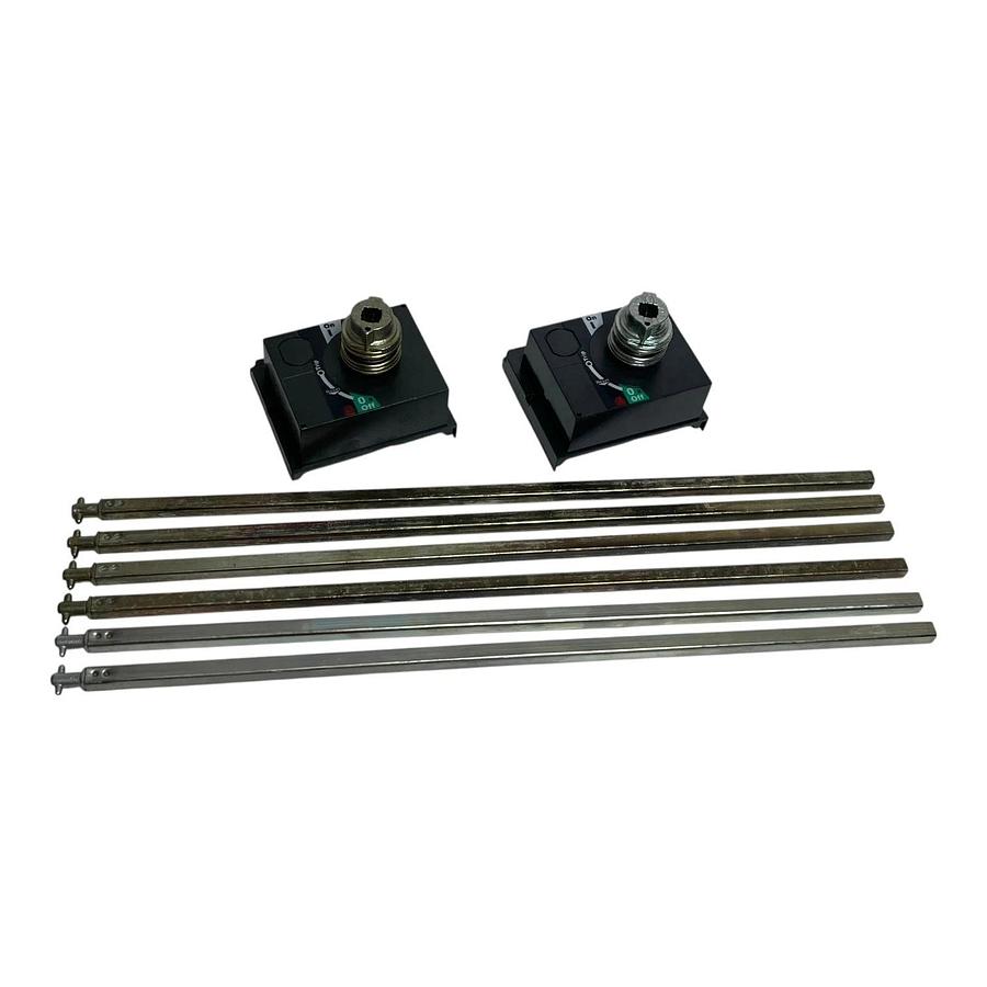 Used Siemens 3VA9 Series Breaker Rotary Mechanism Base Lot of 2 with Six 18.5" Shafts