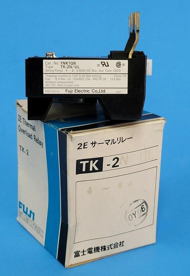 Used NIB FUJI ELECTRIC TK-2N/UL 2E THERMAL OVERLOAD RELAY TK-2 1NK1QN 4~6A
