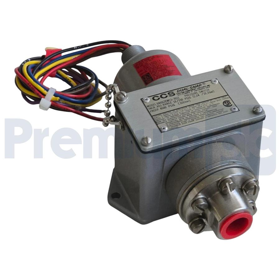 Used CCS Custom Control Sensors 646GZEM11-7011 Dual-Snap Pressure Switch 18-150psi Ex