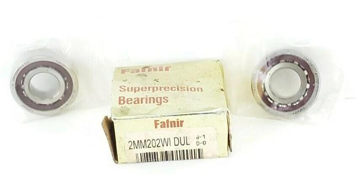 Used SET OF NIB FAFNIR 2MM202WI DUL SUPER PRECISION BALL BEARINGS