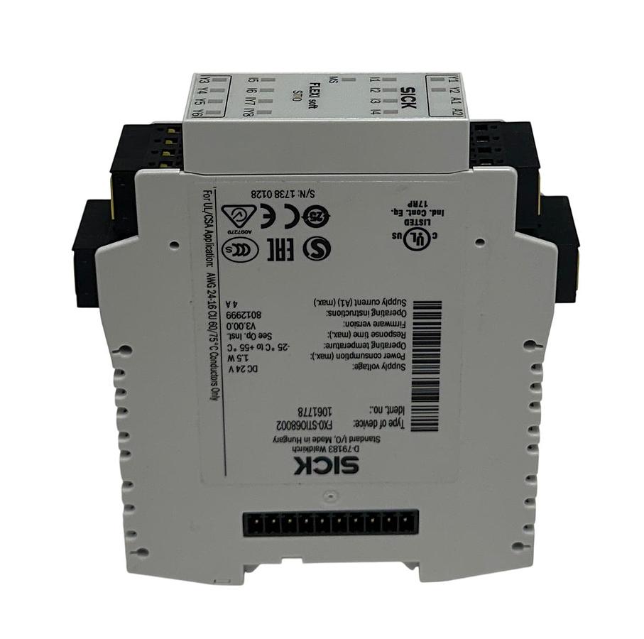 Used SICK FX0-STIO68002 / 1061778 FLEXI Soft STIO SAFETY CONTROLLER 24VDC 1.5W NSMP