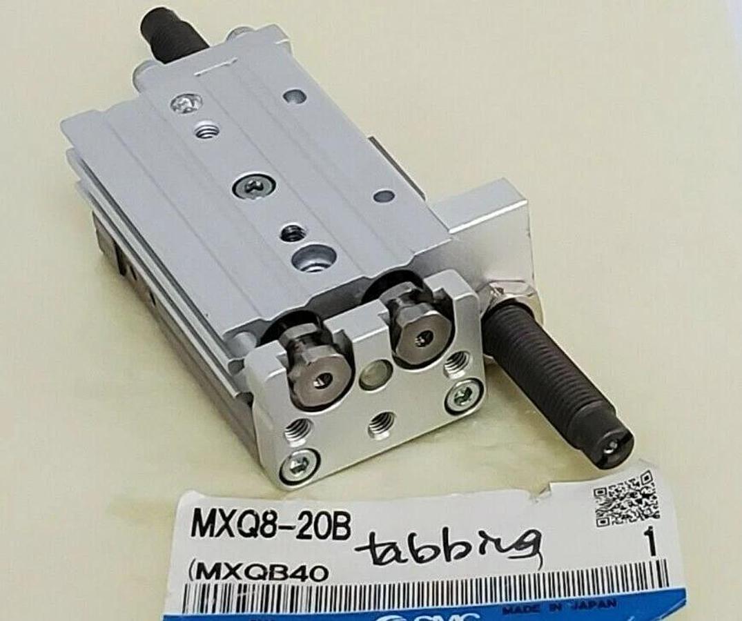 Used NEW SMC MXQB-208 SLIDE TABLE SHOCK ABSORBERS BOTH ENDS 8MM BORE 20MM STROKE