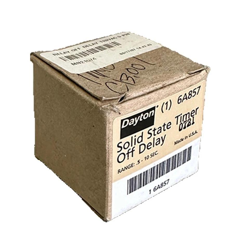 NEW DAYTON 6A857 SOLID STATE TIMER OFF DELAY RELAY .5-10 SECONDS
