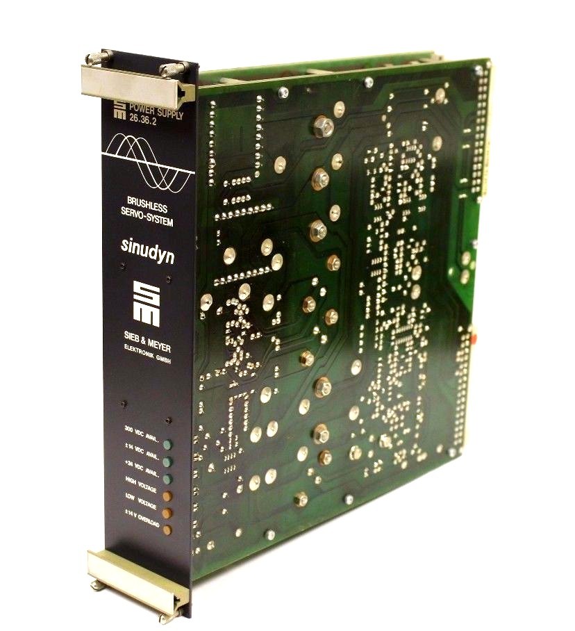 Used SIEB & MEYER SINUDYN 26.36.2 POWER SUPPLY BRUSHLESS SERVO-SYSTEM 26.37.04A2