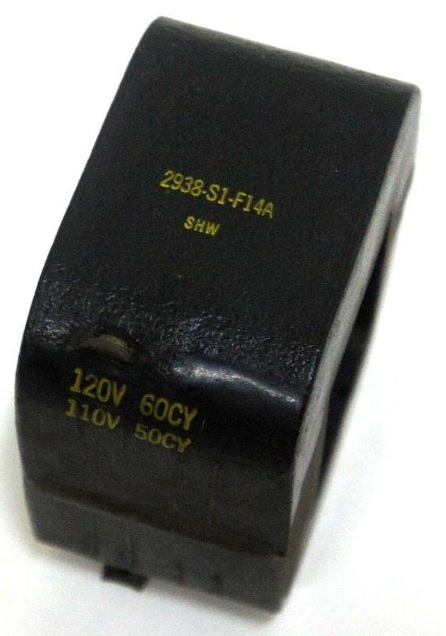 Used SQUARE D 2938-S1-F14A COIL SHW 110-120V 50/60CY 2938S1F14A