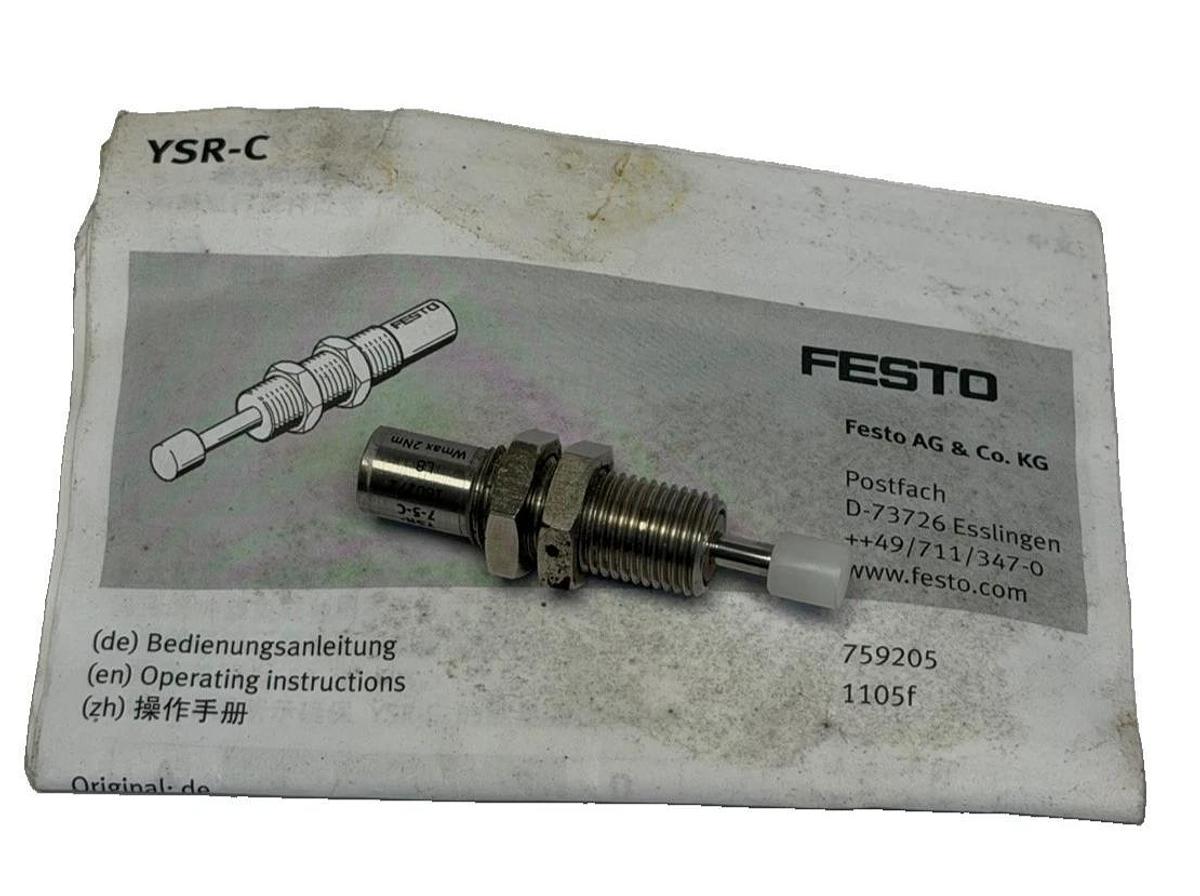 Used NEW FESTO YSR-7-5-C SHOCK ABSORBER MAT. NR. 106272 5MM STROKE
