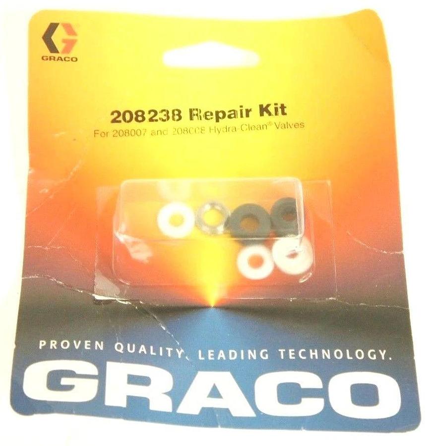 Used NEW GRACO 208238 REPAIR KIT FOR 208007 / 208C08 HYDRA CLEAN VALVES