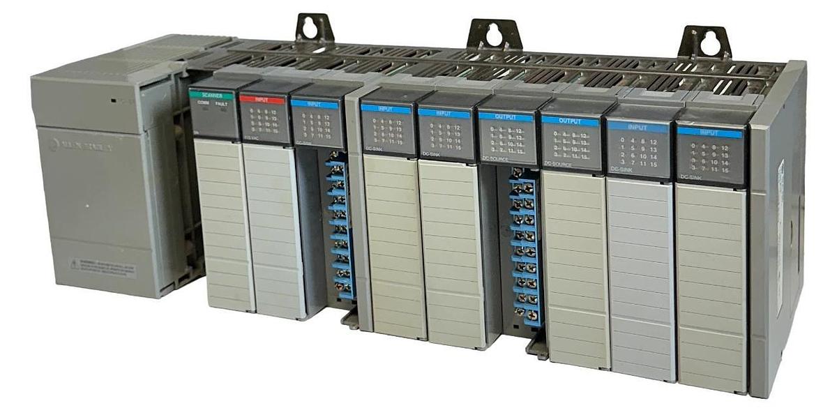 Used ALLEN BRADLEY 1746-A10 /A SLC 500 10-SLOT CHASSIS 1746-P2 /C POWER SUPPLY & MORE