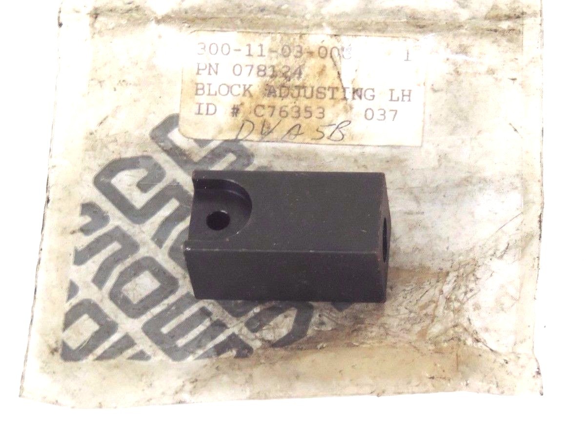 Used NIB CROWN 078124 LH ADJUSTING BLOCK 300-11-03-008, C76353