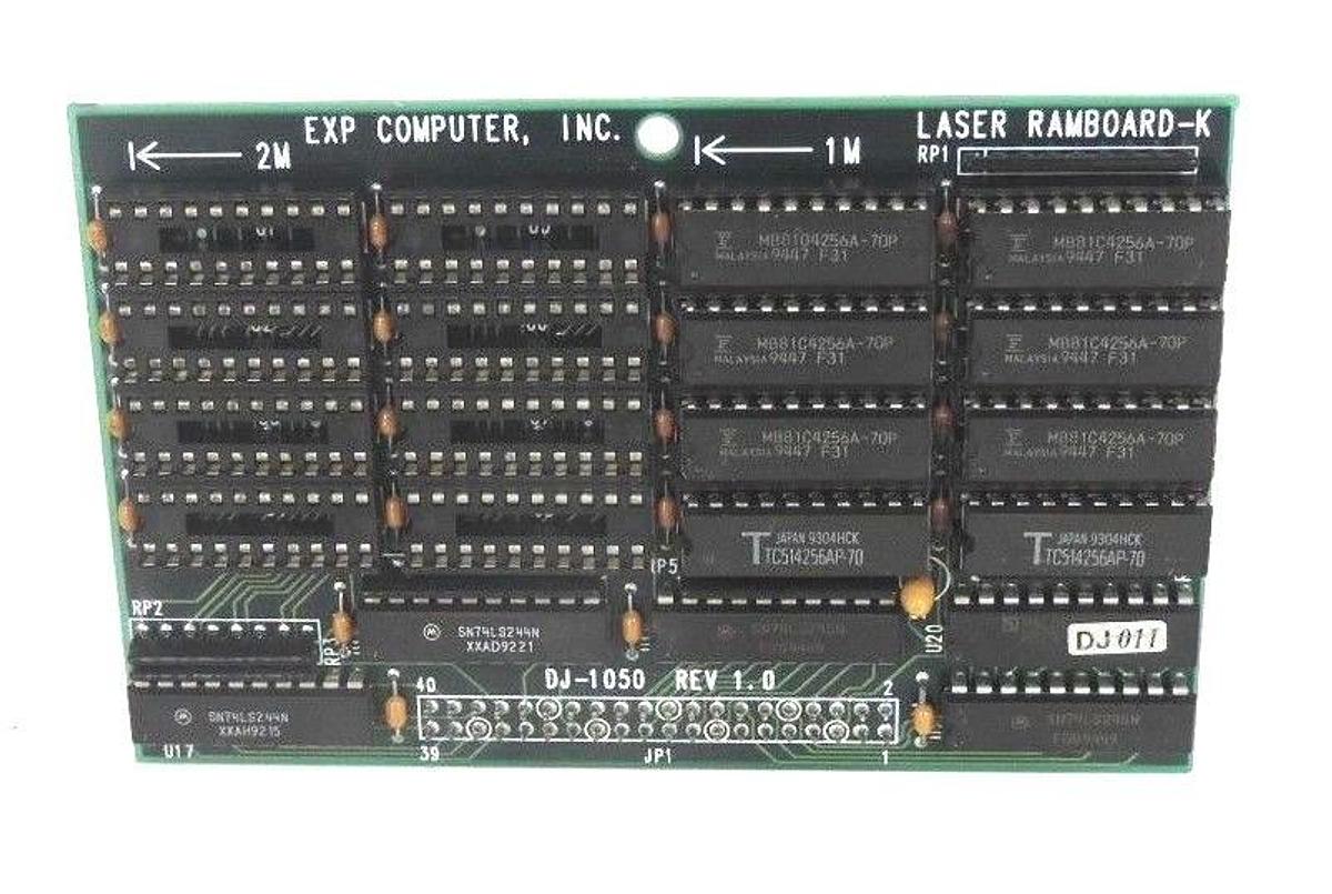 Used EXP COMPUTER INC. DJ-1050 REV. 1.0 LASER RAMBOARD-K