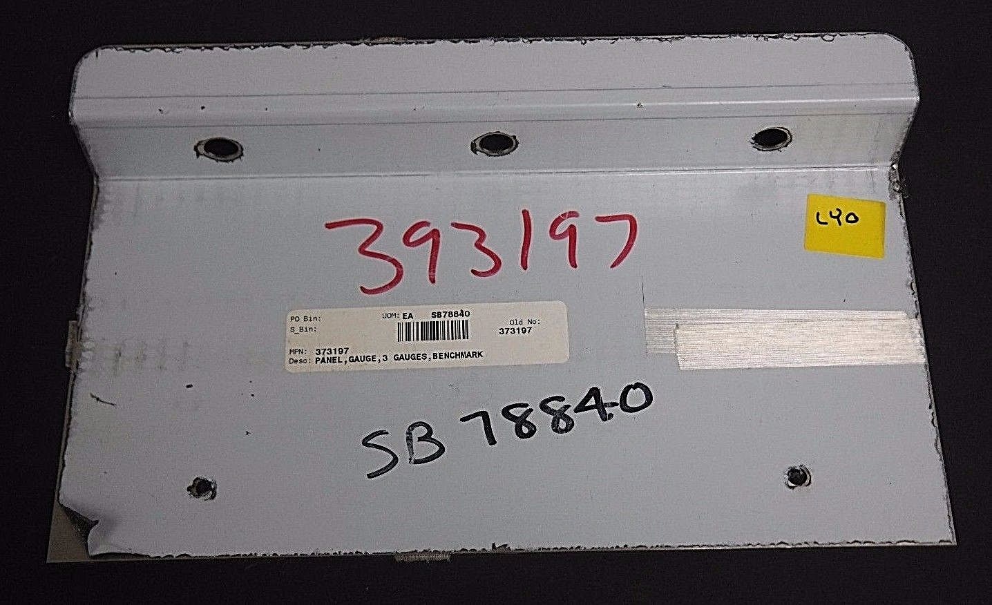 Used NEW 373197 PANEL, GAUGE, 3 GAUGES, BENCHMARK SB78840