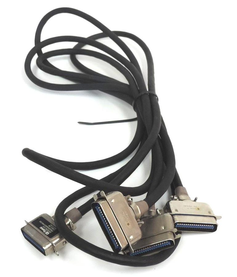 Used LOT OF 2 GE FANUC IC610CBL120A PROGRAMMER-PRINTER CABLE/2M IC610CBL120 CABLES