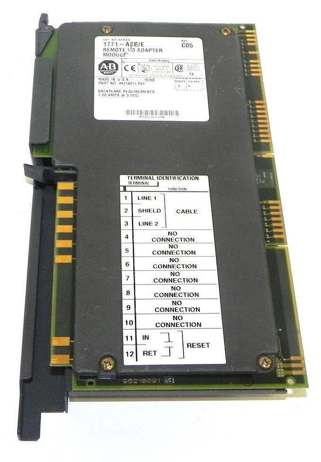 Used ALLEN BRADLEY 1771-ASB/E REMOTE I/O ADAPTER MODULE REV C05 1771ASBE