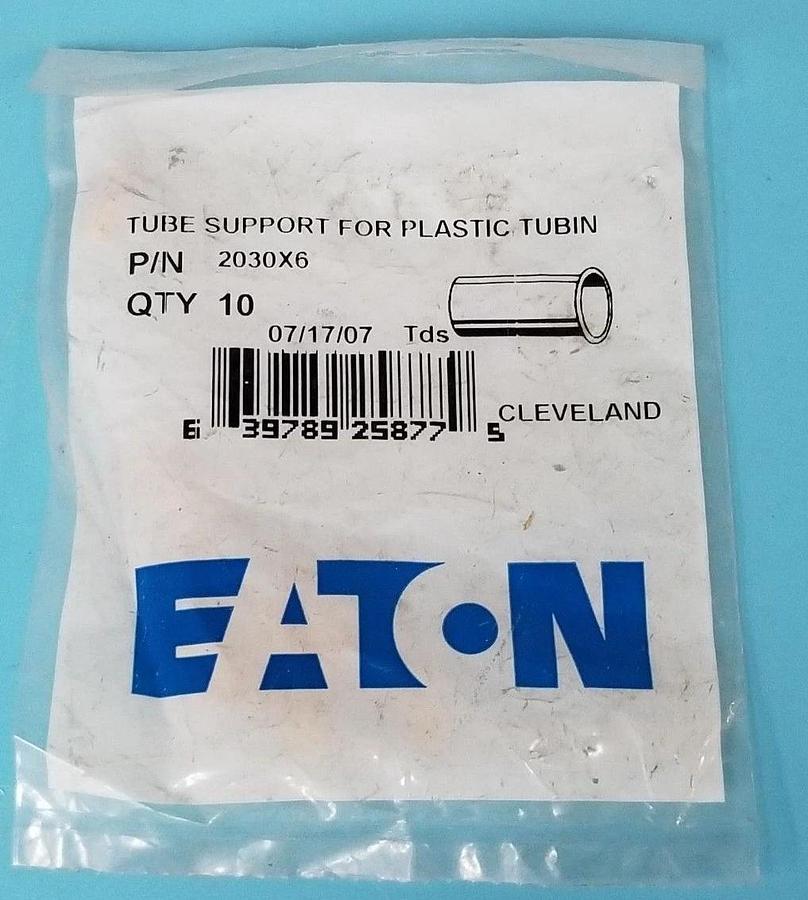 Used BAG OF 10 NEW EATON 2030X6 BRASS TUBE SUPPORT FOR PLASTIC TUBIN