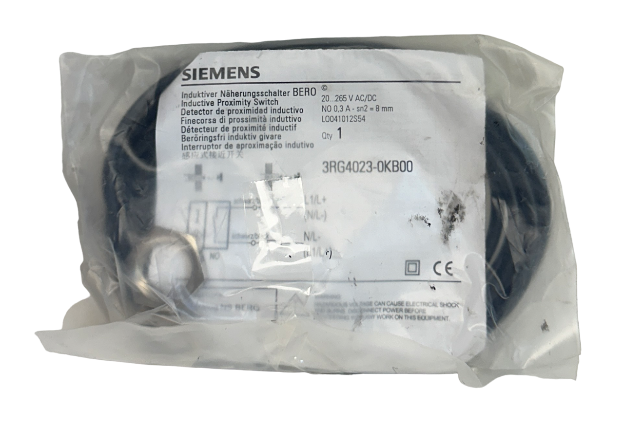 Used SIEMENS 3RG4023-0KB00 / 3RG40230KB00 INDUCTIVE PROXIMITY SWITCH 20-265V NSMP