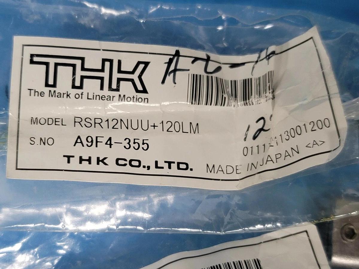 Used LOT OF 2 NEW THK RSR12NUU+120LM LINEAR SLIDES