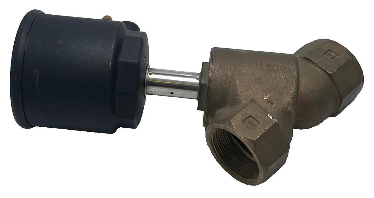 Used ASCO 8290A025 2" NPT Angle Body Piston Valve Bronze 2/2 NC 90PSI 8290 NSNP
