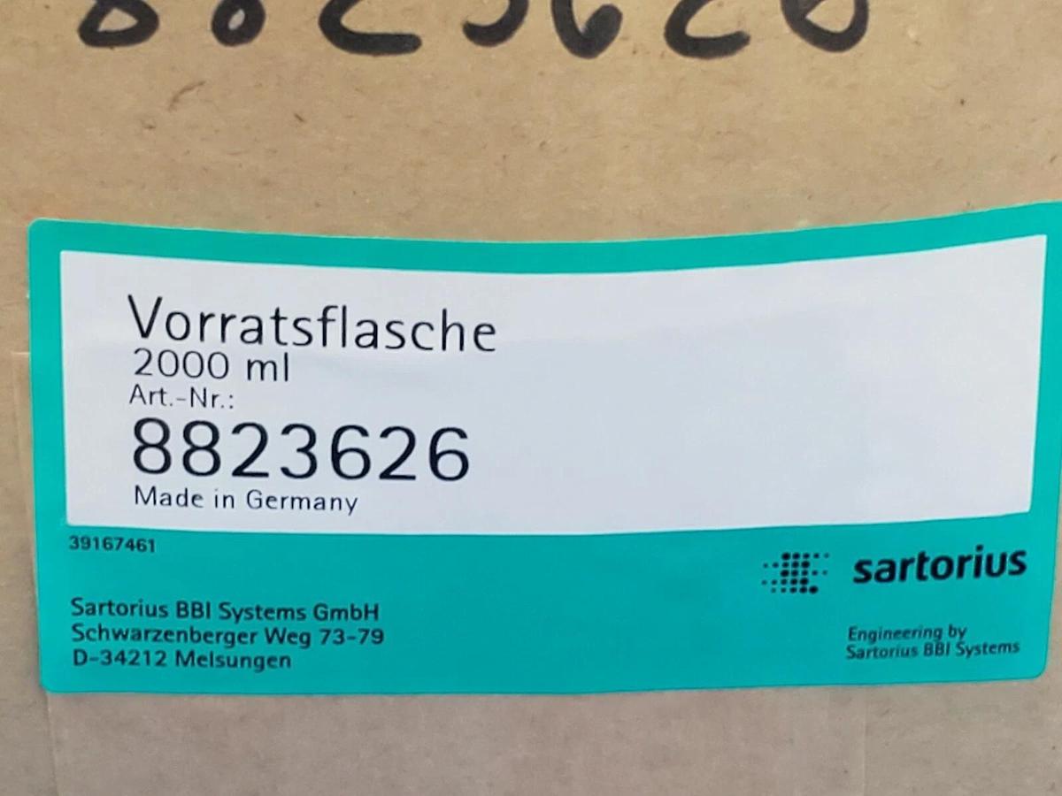 Used NEW SARTORIUS 8823626 2000mL STOCK BOTTLE MIDISART 2000 82521-011-01