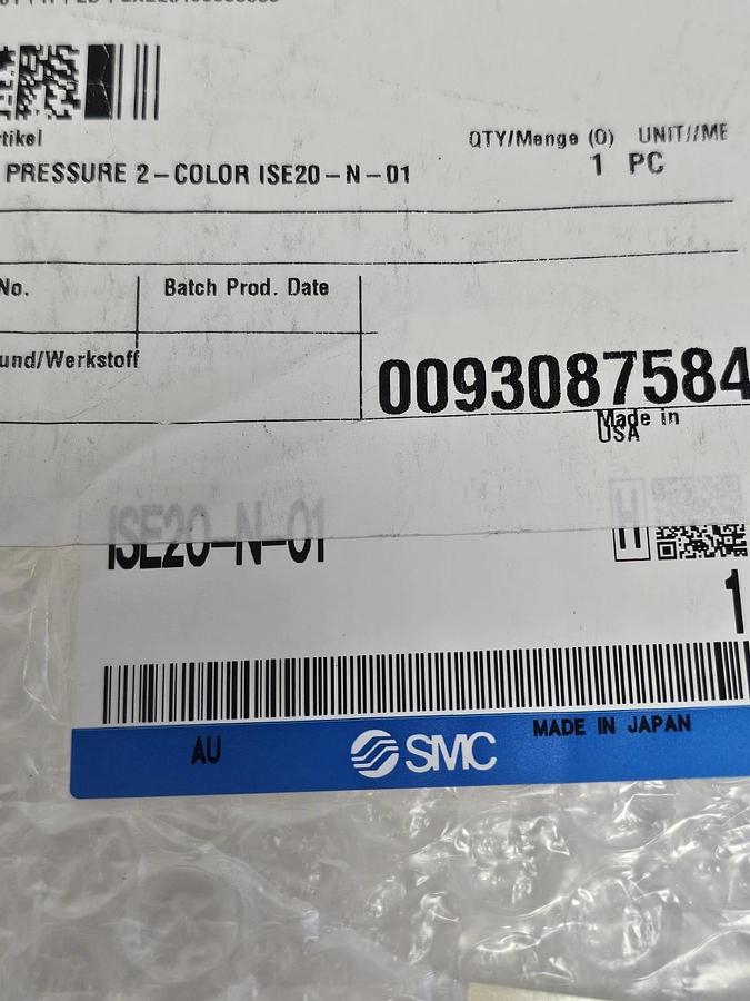 NEW SMC ISE20-N-01 DIGITAL PRESSURE SWITCH ISE20N01 (-0.1 TO 1 MPA)