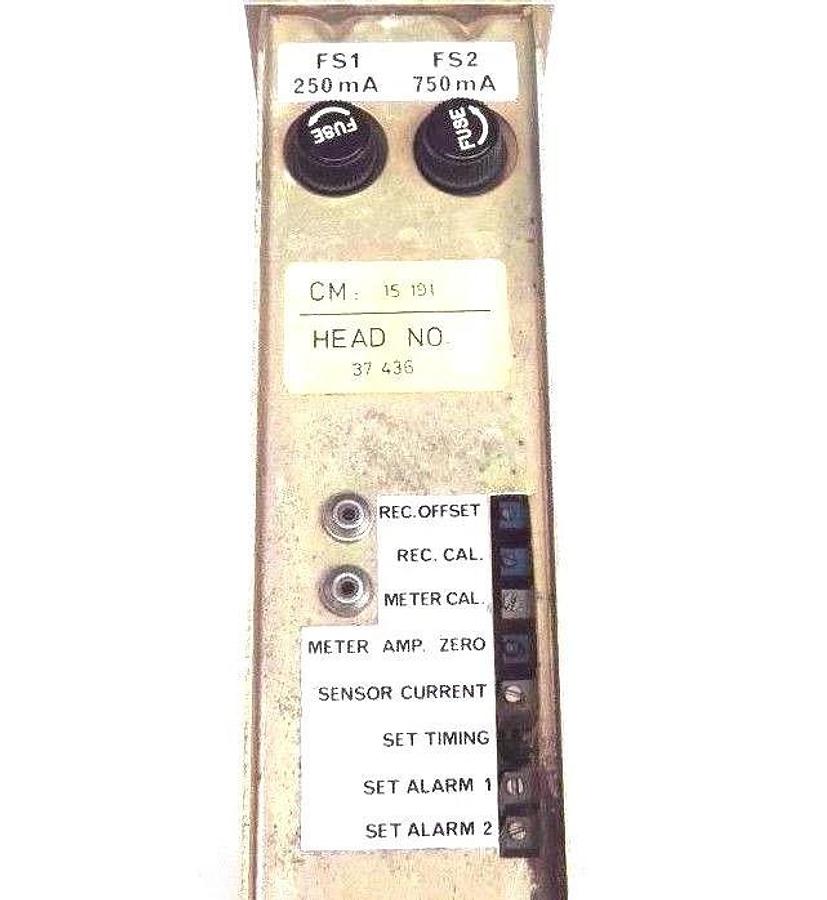 Used J & S SIEGER 1401 GAS ALARM UNIT CM: 15 191 HEAD NO: 37 436 MESSSTELLE 1, 1400