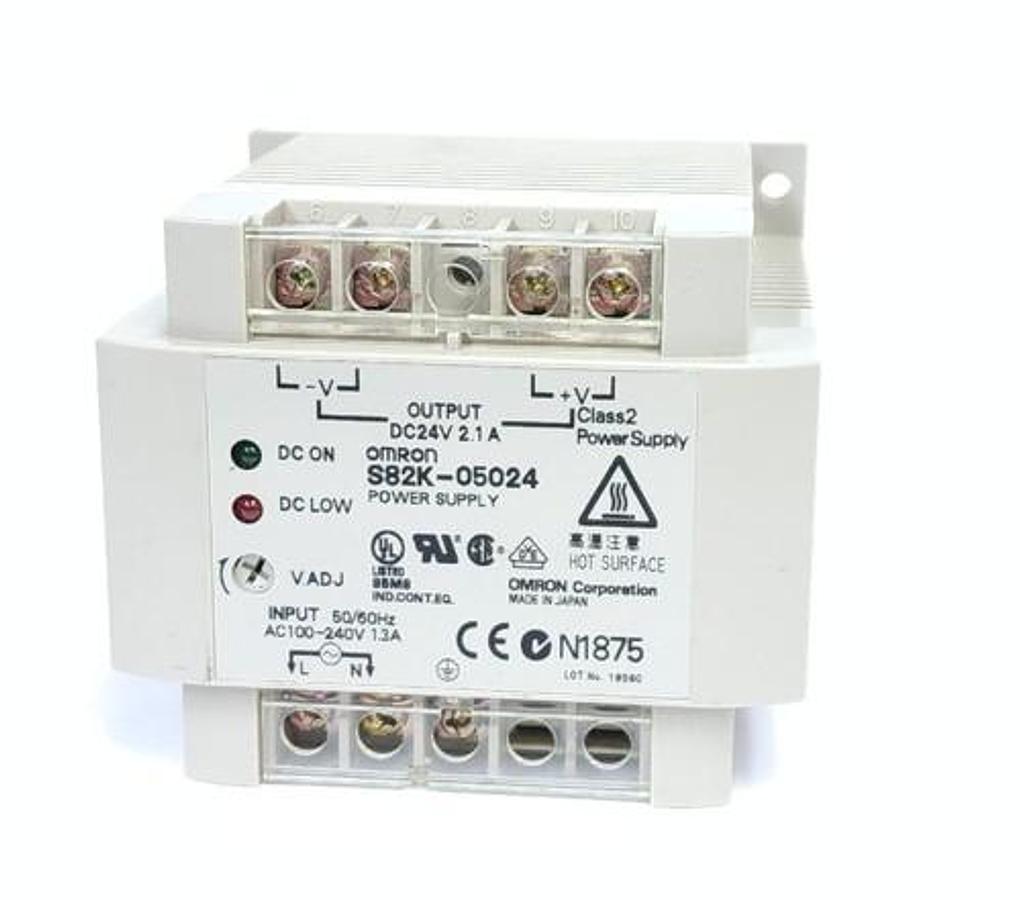 Used OMRON S82K-05024 POWER SUPPLY S82K05024, DC24V 2.1A