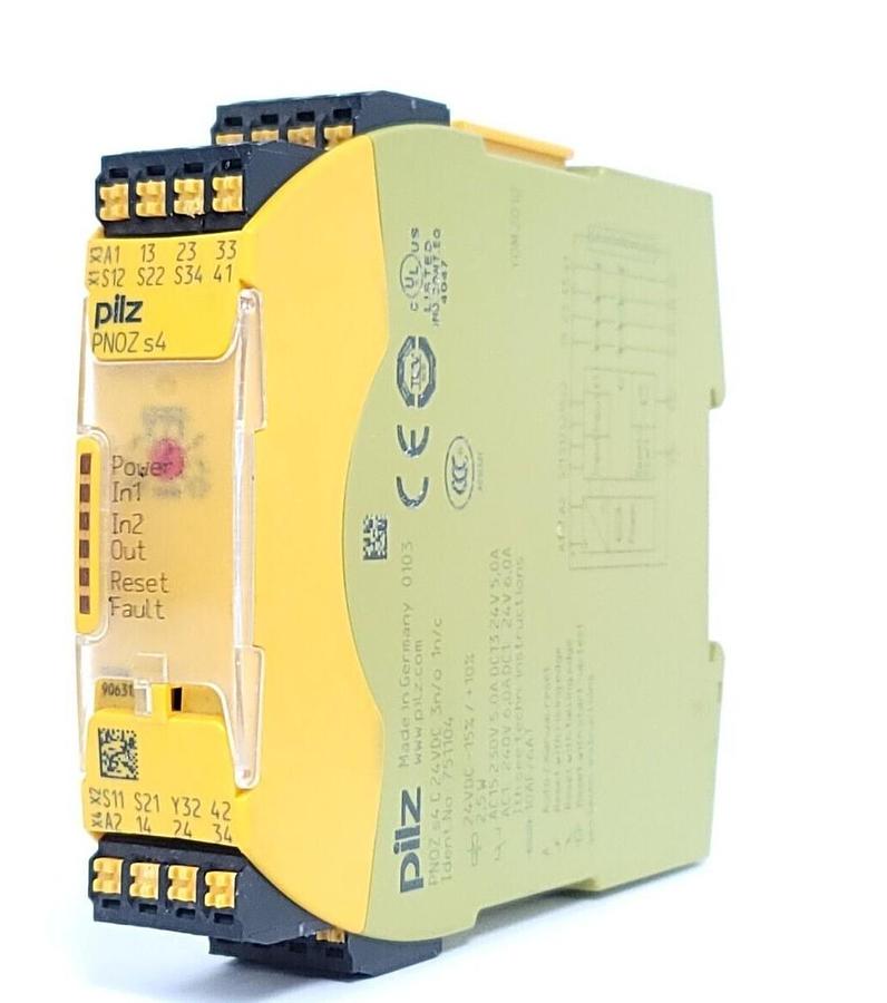 Used PILZ PNOZ S4 C 24VDC 3n/o 1n/c STANDALONE SAFETY RELAY 751104 PNOZS4C