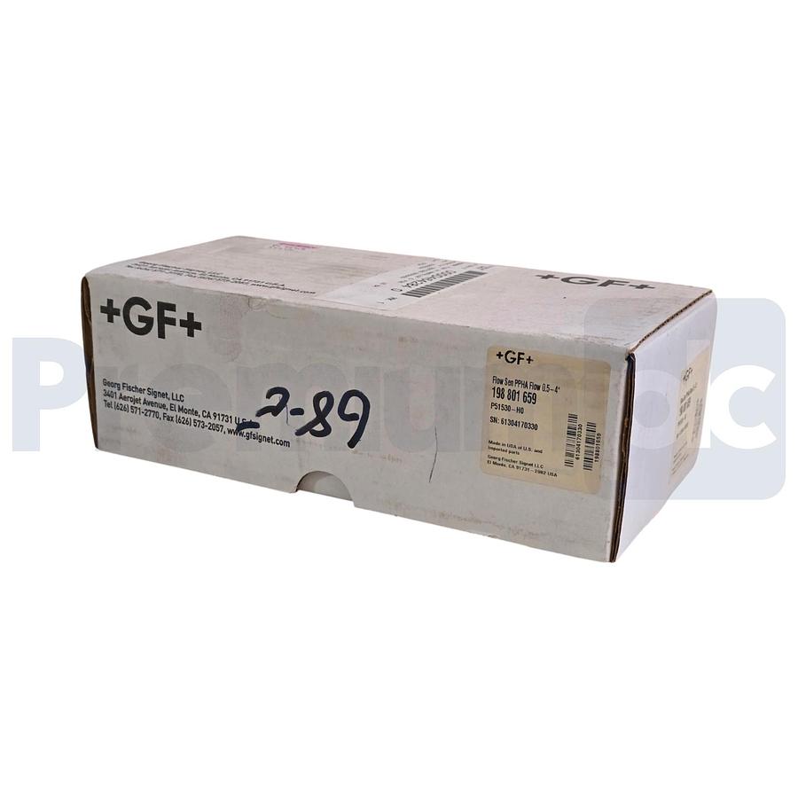 Used GF Signet P51530-H0 | 198801659 Rotor-X Flow Sensor PP/Hastelloy C, 0.5-4" NEW