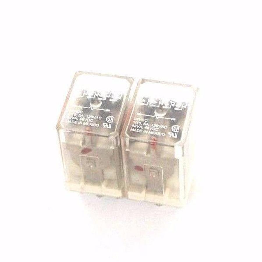 Used LOT OF 2 POTTER & BRUMFIELD KHU-17D11-24 RELAYS 24VDC, KHU17D1124