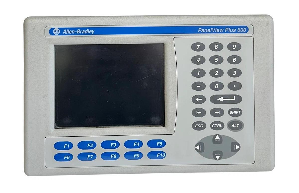 Used ALLEN BRADLEY 2711P-B6C20D8 /A PanelView Plus 600 KEY/TOUCH EtherNet 24VDC USNP