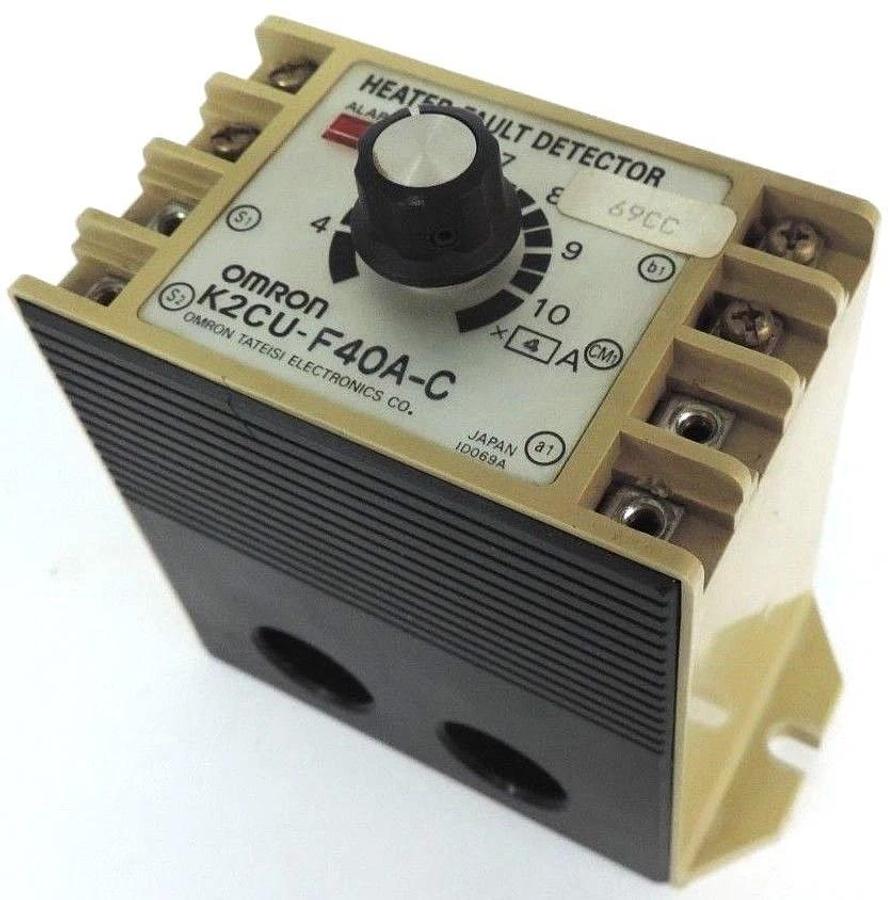 Used OMRON K2CU-F40A-C HEATER FAULT DETECTOR 100VAC, K2CU-F, K2CUF40AC