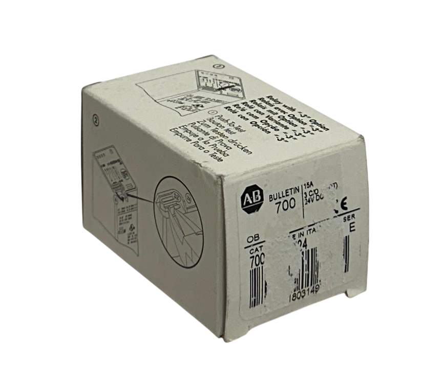 Used ALLEN BRADLEY 700-HB33Z24 /E BULLETIN 700 GENERAL PURPOSE RELAY 15A 24VDC NSMP
