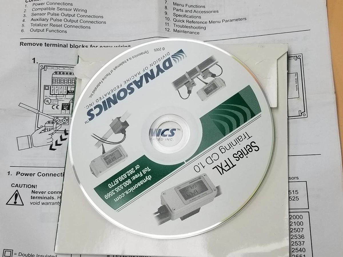 Used DYNASONICS MODEL TFXL FLOW METER BOARD & READOUT KIT 3809 0110 D020-1045-XXX