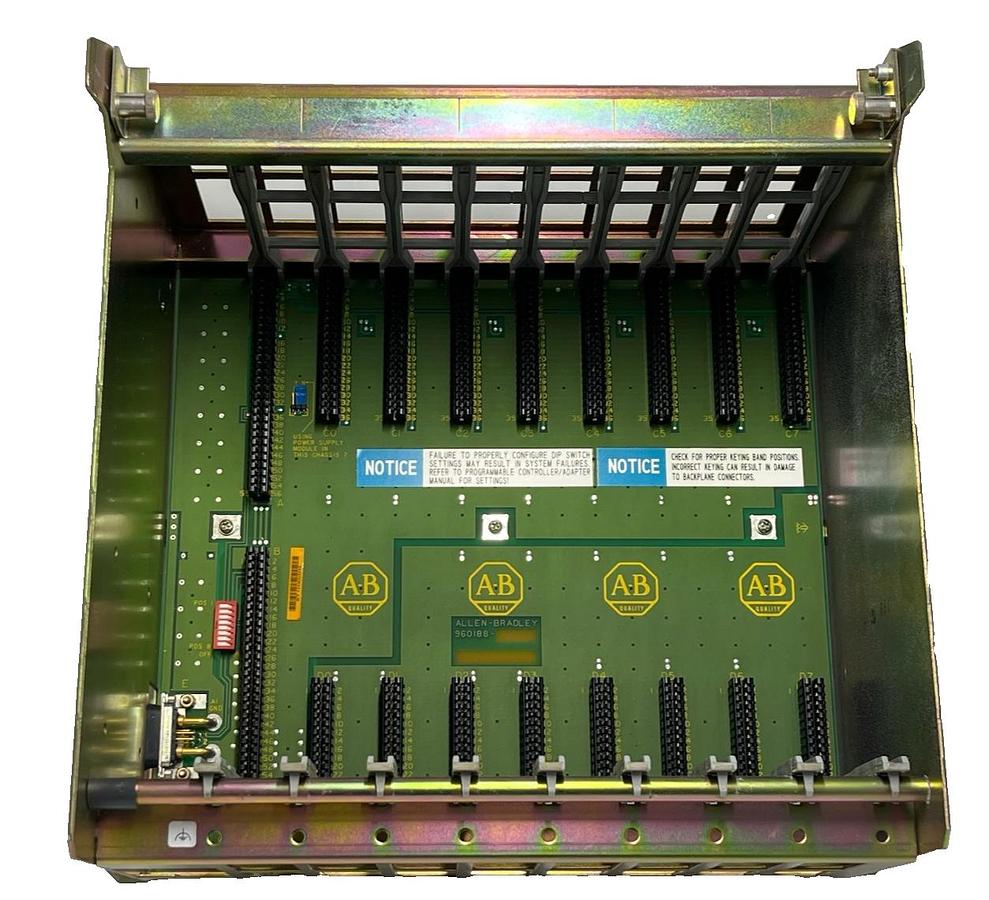 Used Allen-Bradley 1771-A2B /B PLC-5 8-Slot I/O Chassis 1771A2B Remanufactured