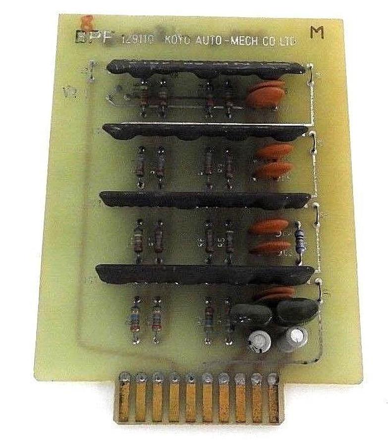 Used KOYO AUTO-MECH CO LTD. BPF 129110 BOARD W/ NF CORP SR-4BL2 FILTER RESISTOR